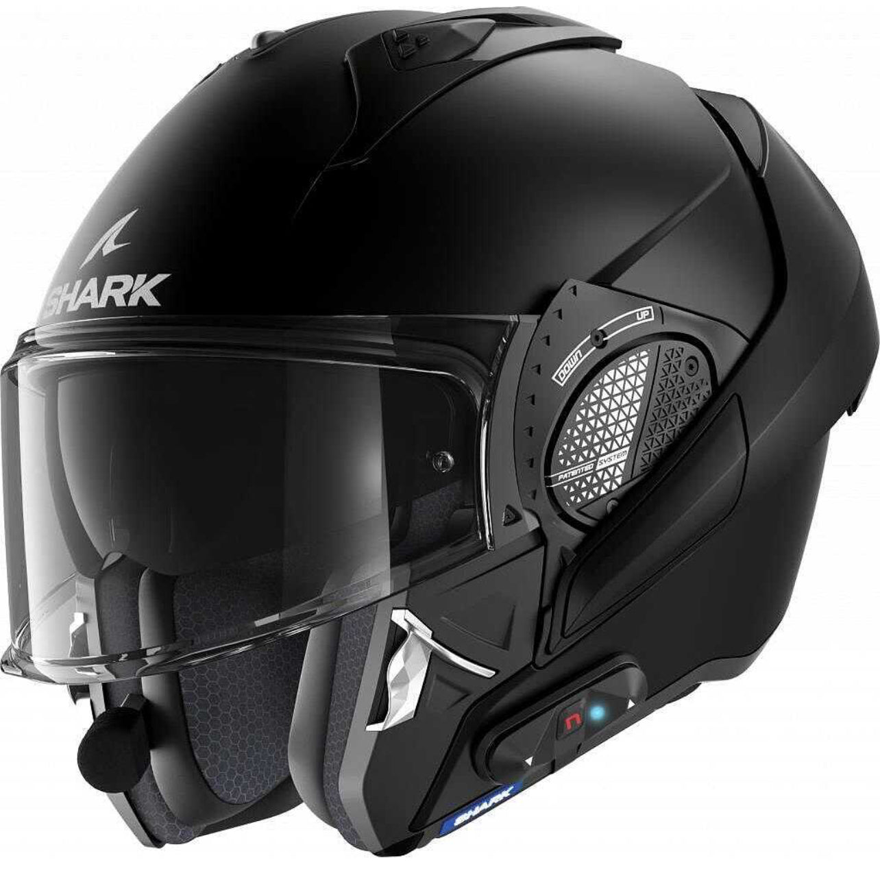 Casco Modulare P/J Shark PACK EVO-GT N-COM B802 BLANK Mat Bluetooth Integrato
