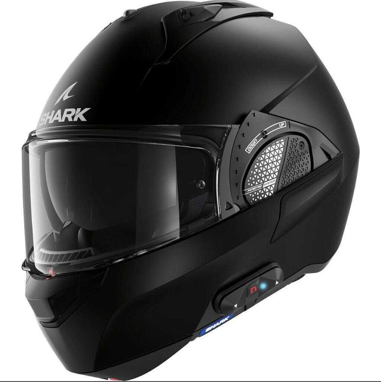 Casco Modulare P/J Shark PACK EVO-GT N-COM B802 BLANK Mat Bluetooth Integrato