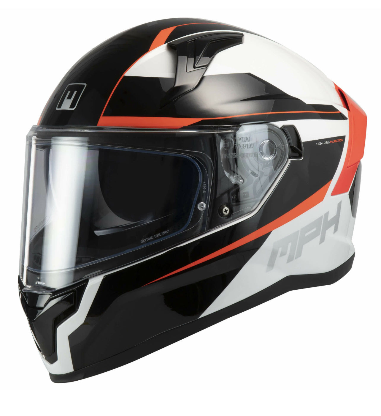 Casco integrale MPH Tiger Stream Bianco grigio Rosso