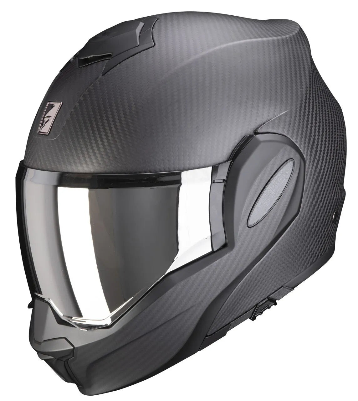 Casco Modulare Flip Back Scorpion Exo-tech Carbon Solid Black