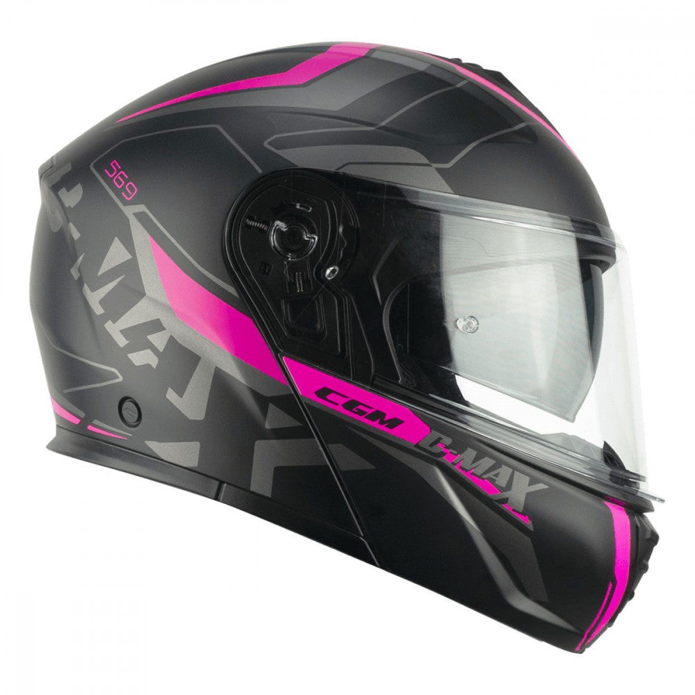 Casco Modulare CGM 569G C-MAX CITY Nero\Fucsia fluo opaco