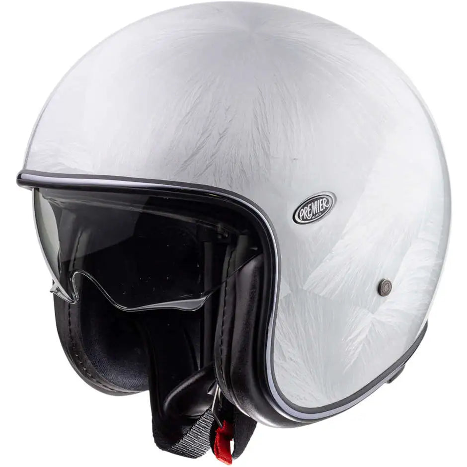 Casco Moto Jet Vintage Premier VINTAGE EVO DR Bianco