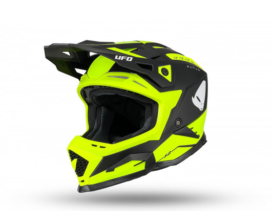 Casco Cross UFO ECHUS giallo fluo e nero